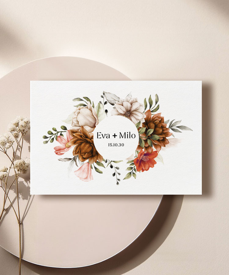 Faire part de mariage automne