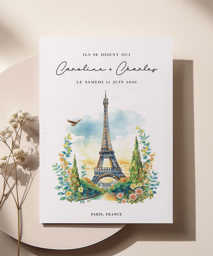 Faire part de mariage Paris