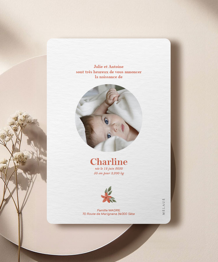 Faire-part de naissance liberty