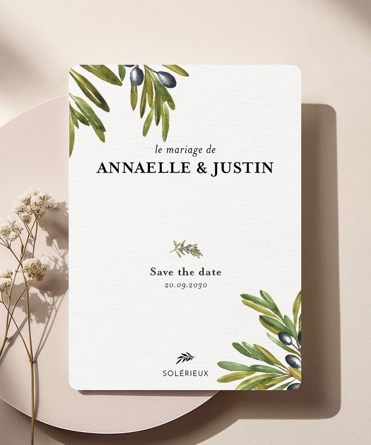 Faire part mariage badge Olivier