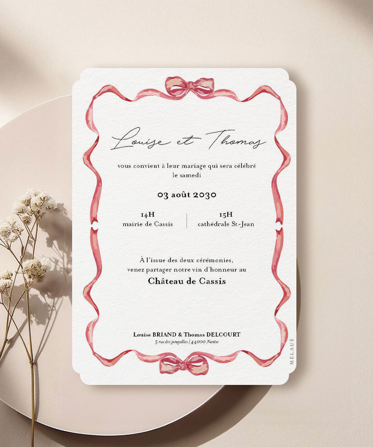 Faire part mariage Nœud