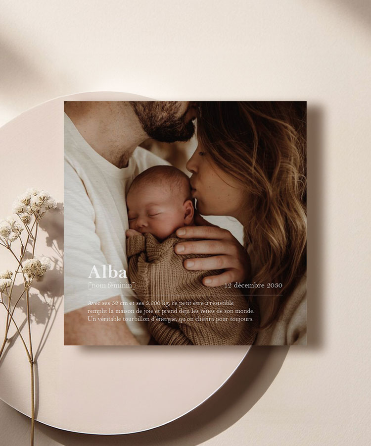 Faire part naissance définition prénom