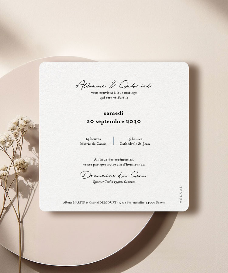 Faire part de mariage oui photo