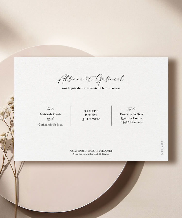 Faire part mariage couple illustration