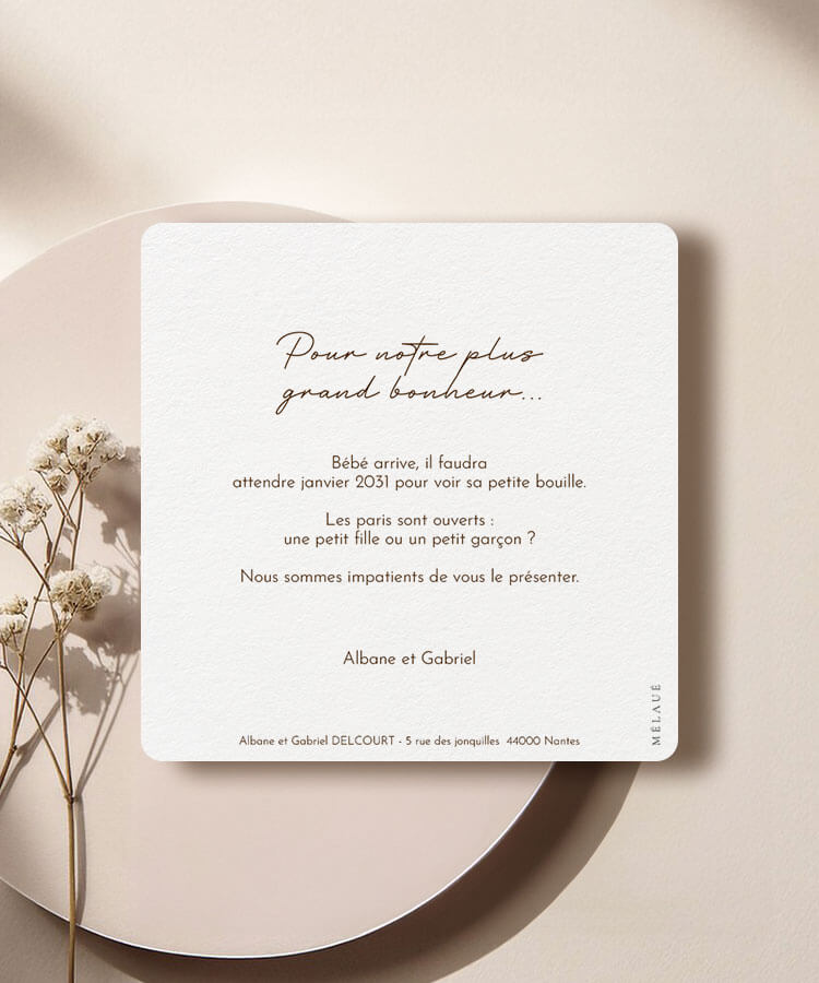 Carte invitation baby shower