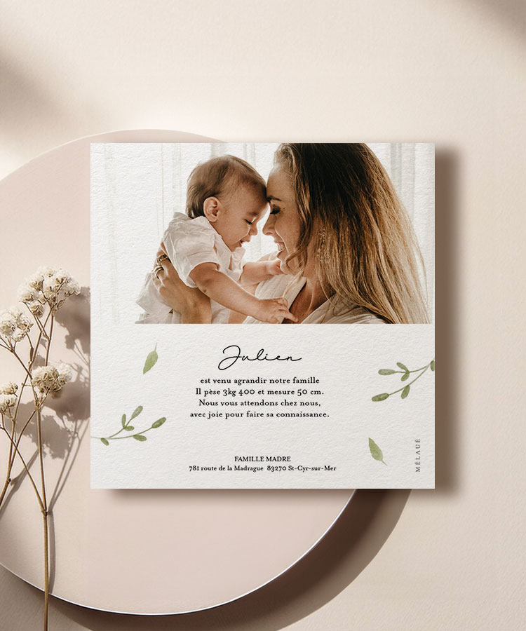 Faire part de naissance écureuil