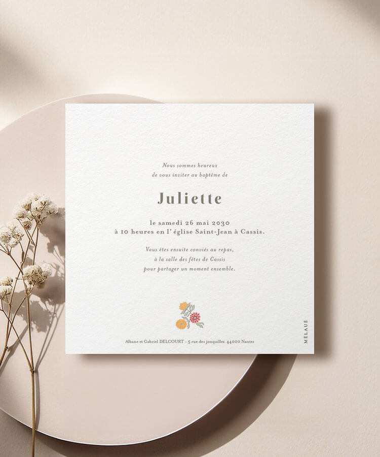 Faire part de baptême 