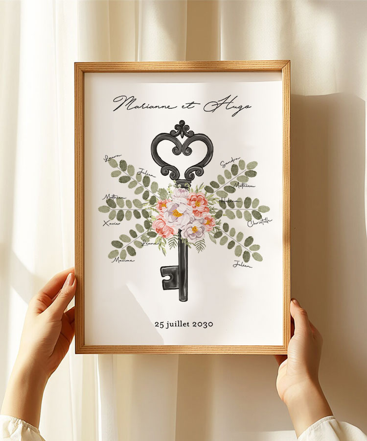 Arbre à empreinte mariage clés