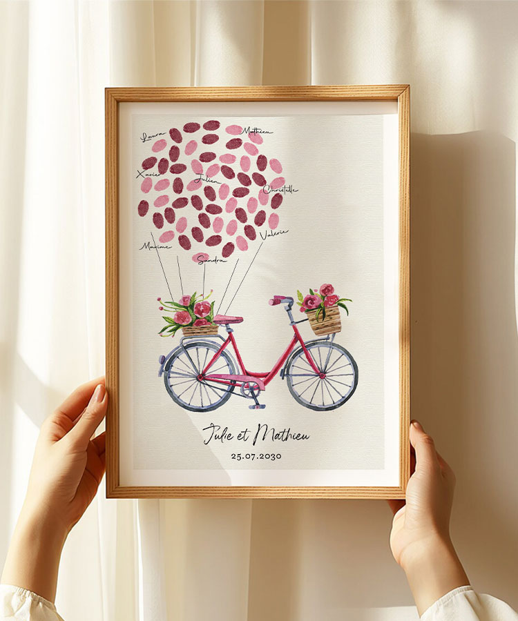 Arbre à empreintes vélo vintage