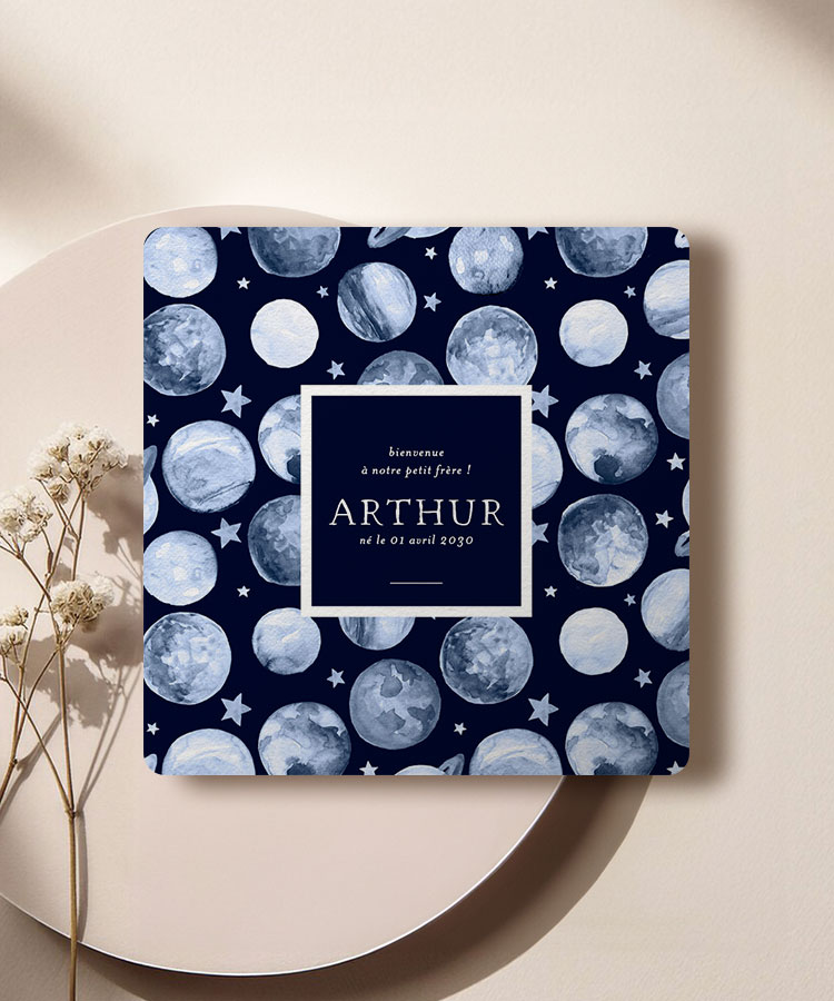 Faire-part naissance planète