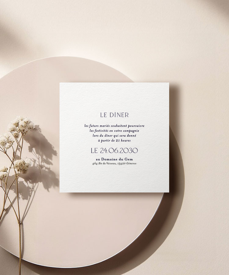 Carton invitation ornement