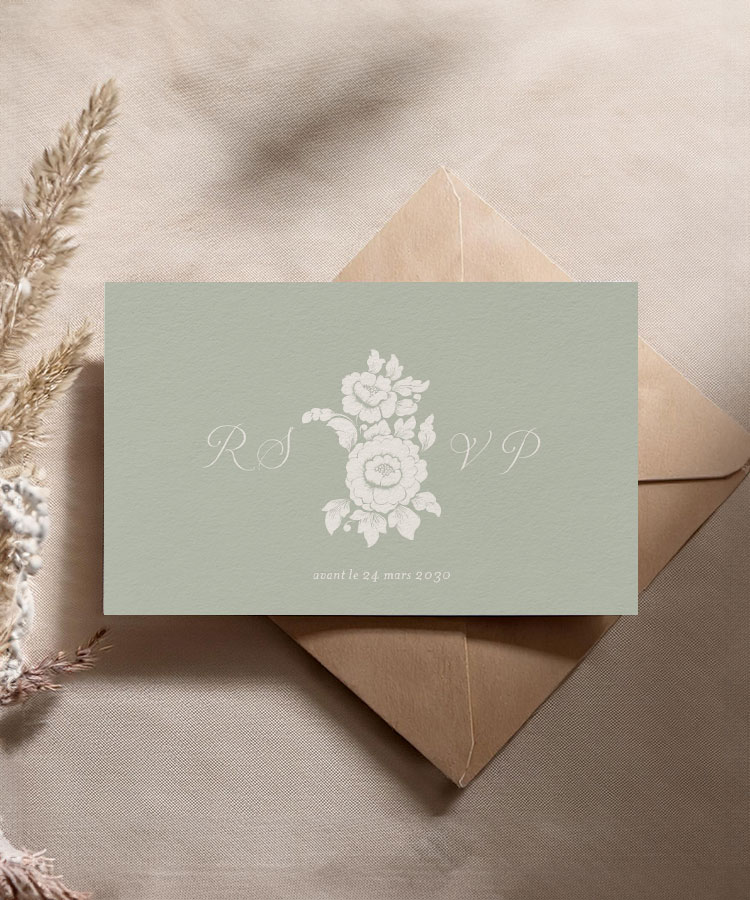 Carton réponse ornement