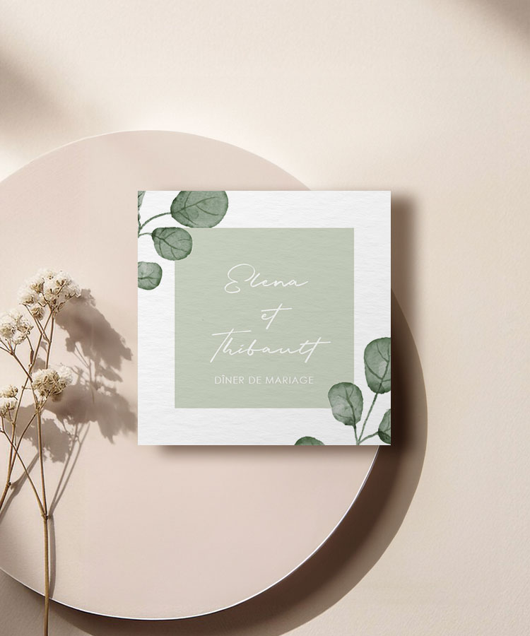 Carton invitation mariage Eucalyptus